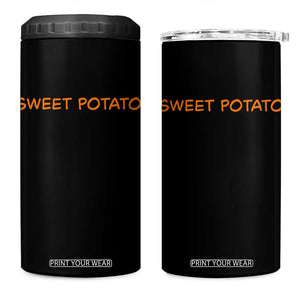 Matching Thanksgiving Couples 4 in 1 Can Cooler Tumbler Funny Sweet Potato Fall Couple TS10 One Size: 16 oz Black Print Your Wear