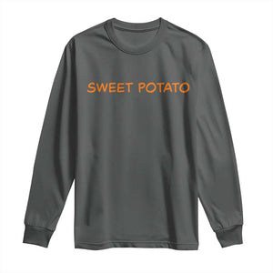 Matching Thanksgiving Couples Long Sleeve Shirt Funny Sweet Potato Fall Couple TS10 Dark Heather Print Your Wear