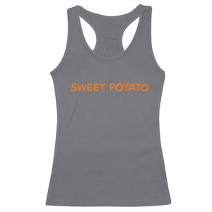 Matching Thanksgiving Couples Racerback Tank Top Funny Sweet Potato Fall Couple TS10 Charcoal Print Your Wear