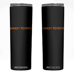 Matching Thanksgiving Couples Skinny Tumbler Funny Sweet Potato Fall Couple TS10 Black Print Your Wear
