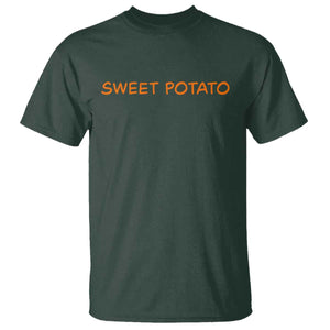 Matching Thanksgiving Couples T Shirt Funny Sweet Potato Fall Couple TS10 Dark Forest Green Print Your Wear