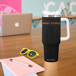 Matching Thanksgiving Couples Tumbler With Handle Funny Sweet Potato Fall Couple TS10 Print Your Wear