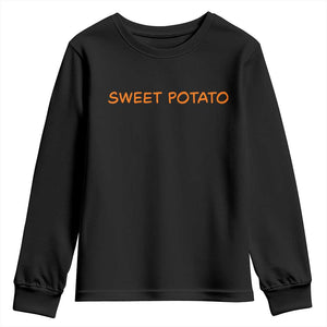 Matching Thanksgiving Couples Youth Sweatshirt Funny Sweet Potato Fall Couple TS10 Black Print Your Wear