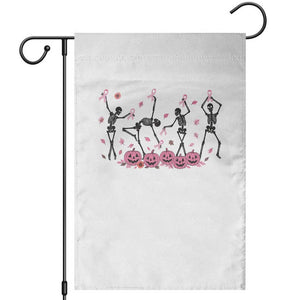 Dancing Skeletons Breast Cancer Garden Flag Skeleton Pink Ribbon Halloween TS10 White Print Your Wear