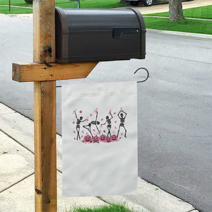 Dancing Skeletons Breast Cancer Garden Flag Skeleton Pink Ribbon Halloween TS10 Print Your Wear