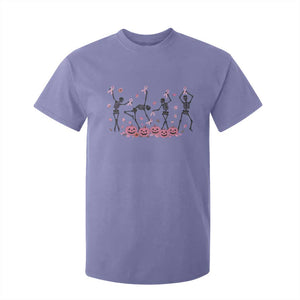 Dancing Skeletons Breast Cancer T Shirt For Kid Skeleton Pink Ribbon Halloween TS10 Violet Print Your Wear