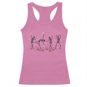 Dancing Skeletons Breast Cancer Racerback Tank Top Skeleton Pink Ribbon Halloween TS10 Azalea Print Your Wear