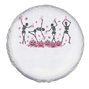 Dancing Skeletons Breast Cancer Spare Tire Cover Skeleton Pink Ribbon Halloween TS10 Print Your Wear