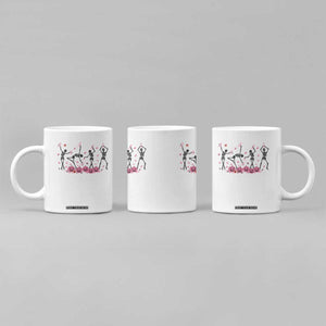 Dancing Skeletons Breast Cancer Coffee Mug Skeleton Pink Ribbon Halloween TS10 Print Your Wear