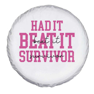 Breast Cancer Support Spare Tire Cover Had it Beat it Survivor Gift TS10 Print Your Wear