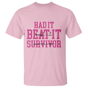 Breast Cancer Support T Shirt Had it Beat it Survivor Gift TS10 Light Pink Print Your Wear