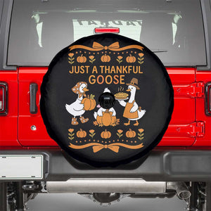 Just a Thankful Goose Spare Tire Cover Thanksgiving Silly Gooses TS10 Black Print Your Wear