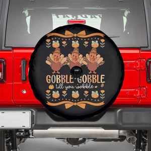 Gobble Gobble Till You Wobble Spare Tire Cover Funny Thanksgiving Turkey TS10 Black Print Your Wear