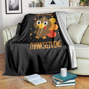 My First Thanksgiving Throw Blanket Funny Thanksgiving Turkey TS10 Print Your Wear