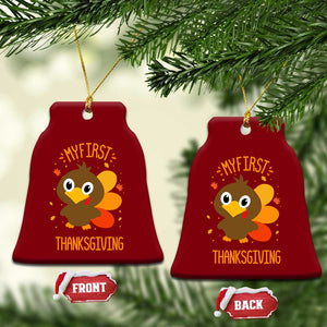 My First Thanksgiving Ceramic Ornament Funny Thanksgiving Turkey TS10 Print Your Wear