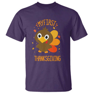 My First Thanksgiving T Shirt Funny Thanksgiving Turkey TS10 Purple Print Your Wear