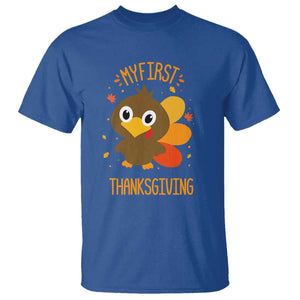 My First Thanksgiving T Shirt Funny Thanksgiving Turkey TS10 Royal Blue Print Your Wear