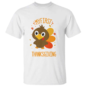 My First Thanksgiving T Shirt Funny Thanksgiving Turkey TS10 White Print Your Wear