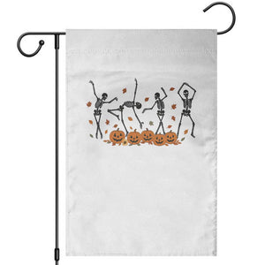 Dancing Skeleton Garden Flag Retro Halloween Party Pumpkin Fall Season TS10 White Print Your Wear