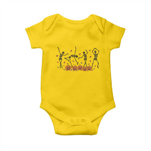 Dancing Skeleton Baby Onesie Retro Halloween Party Pumpkin Fall Season TS10 Daisy Print Your Wear