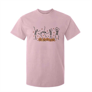 Dancing Skeleton T Shirt For Kid Retro Halloween Party Pumpkin Fall Season TS10 Light Pink Print Your Wear