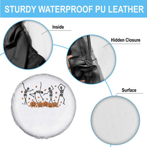 Dancing Skeleton Spare Tire Cover Retro Halloween Party Pumpkin Fall Season TS10 Print Your Wear