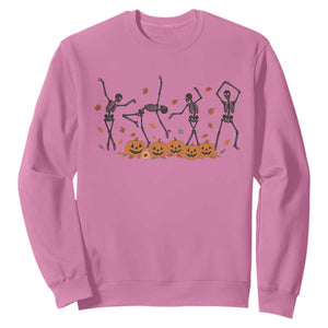 Dancing Skeleton Sweatshirt Retro Halloween Party Pumpkin Fall Season TS10 Azalea Print Your Wear