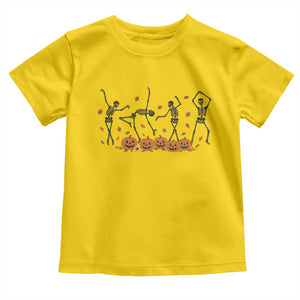 Dancing Skeleton Toddler T Shirt Retro Halloween Party Pumpkin Fall Season TS10 Daisy Print Your Wear