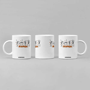 Dancing Skeleton Coffee Mug Retro Halloween Party Pumpkin Fall Season TS10 Print Your Wear