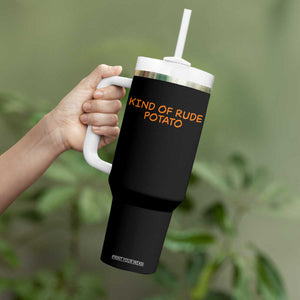 Matching Thanksgiving Couples Tumbler With Handle Funny Kind Of Rude Potato Fall Couple TS10 Print Your Wear