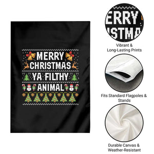 Merry Christmas Ya Filthy Animal Garden Flag Ugly Xmas Movie Alone Pajama TS10 Print Your Wear