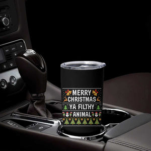 Merry Christmas Ya Filthy Animal Tumbler Cup Ugly Xmas Movie Alone Pajama TS10 Print Your Wear