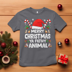 Merry Christmas Ya Filthy Animal T Shirt Funny Home Xmas Alone Movie Pajama TS10 Charcoal Print Your Wear