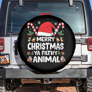 Merry Christmas Ya Filthy Animal Spare Tire Cover Funny Home Xmas Alone Movie Pajama TS10 No hole Black Print Your Wear