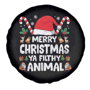 Merry Christmas Ya Filthy Animal Spare Tire Cover Funny Home Xmas Alone Movie Pajama TS10 Print Your Wear