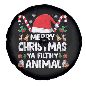 Merry Christmas Ya Filthy Animal Spare Tire Cover Funny Home Xmas Alone Movie Pajama TS10 Print Your Wear