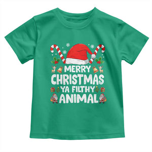 Merry Christmas Ya Filthy Animal Toddler T Shirt Funny Home Xmas Alone Movie Pajama TS10 Irish Green Print Your Wear