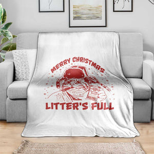 Litters Full Throw Blanket Funny Cat Christmas Vacation TS10 Print Your Wear