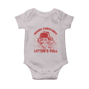 Litters Full Baby Onesie Funny Cat Christmas Vacation TS10 Ice Gray Print Your Wear