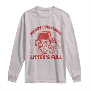 Litters Full Long Sleeve Shirt Funny Cat Christmas Vacation TS10 Ice Gray Print Your Wear