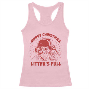 Litters Full Racerback Tank Top Funny Cat Christmas Vacation TS10 Light Pink Print Your Wear