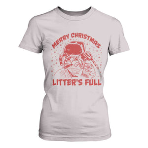 Litters Full T Shirt For Women Funny Cat Christmas Vacation TS10 Ice Gray Print Your Wear