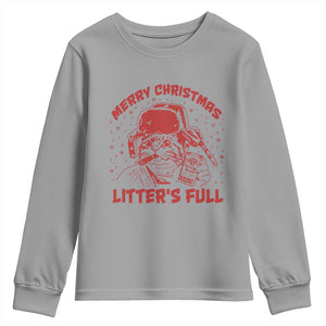 Litters Full Youth Sweatshirt Funny Cat Christmas Vacation TS10 Sport Gray Print Your Wear