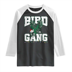 PFE Bird Gang Christmas Raglan Shirt Philly Lover Santa Bird TS10 Black White Print Your Wear