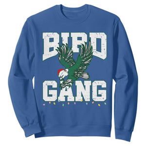 Philadelphia Bird Gang Christmas Sweatshirt Philly Fan Santa Eagle TS10 Royal Blue Print Your Wear