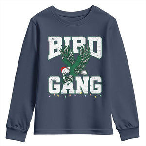 PFE Bird Gang Christmas Youth Sweatshirt Philly Lover Santa Bird TS10 Navy Print Your Wear