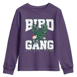 PFE Bird Gang Christmas Youth Sweatshirt Philly Lover Santa Bird TS10 Purple Print Your Wear
