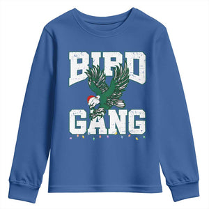 PFE Bird Gang Christmas Youth Sweatshirt Philly Lover Santa Bird TS10 Royal Blue Print Your Wear