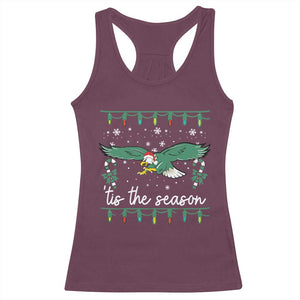 Christmas Philly Lover Racerback Tank Top Tis The Season Football Lovers EF TS10 Maroon Print Your Wear