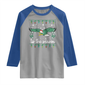 Christmas Philly Lover Raglan Shirt Tis The Season Football Lovers EF TS10 Sport Gray Royal Print Your Wear